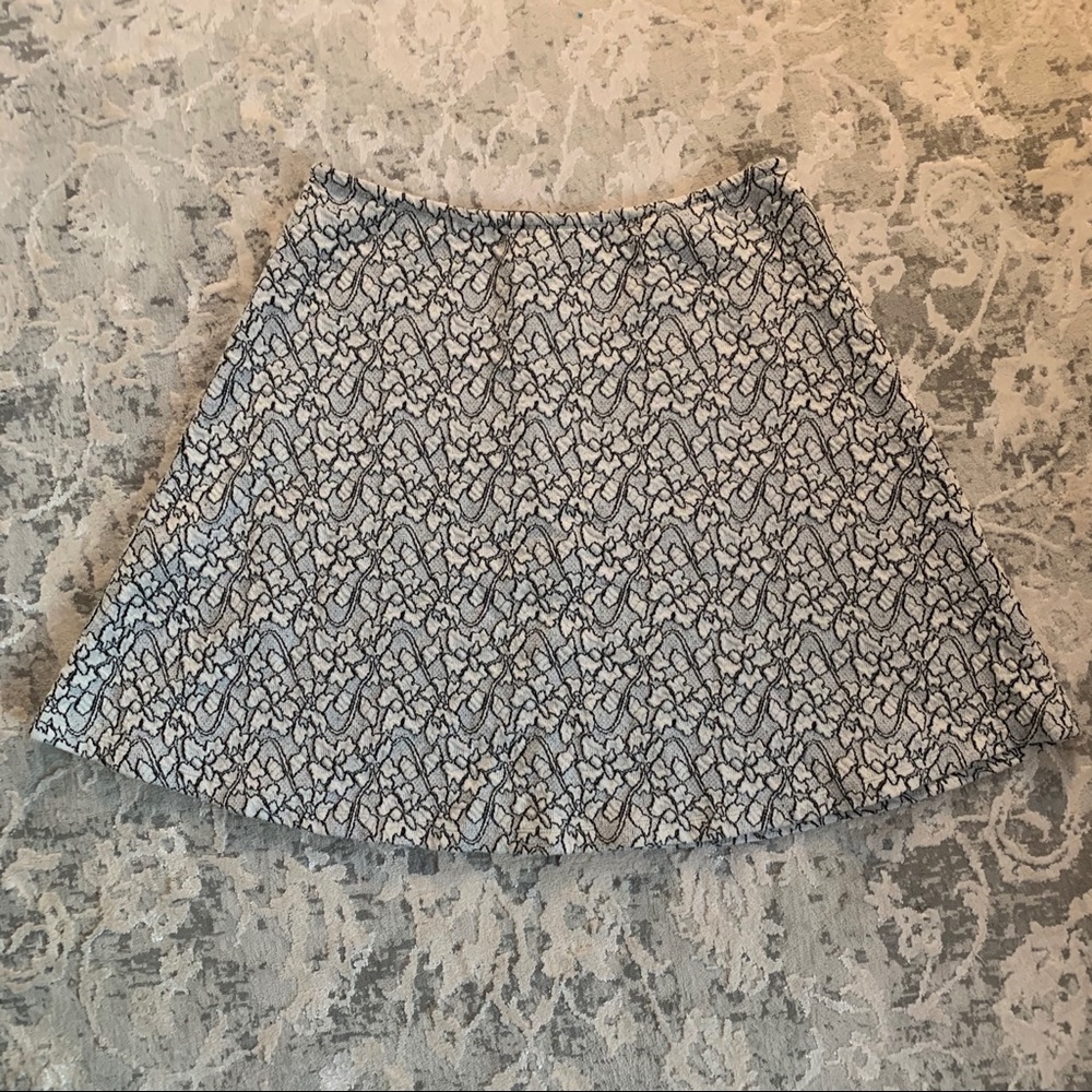 Black and white patterned skirt